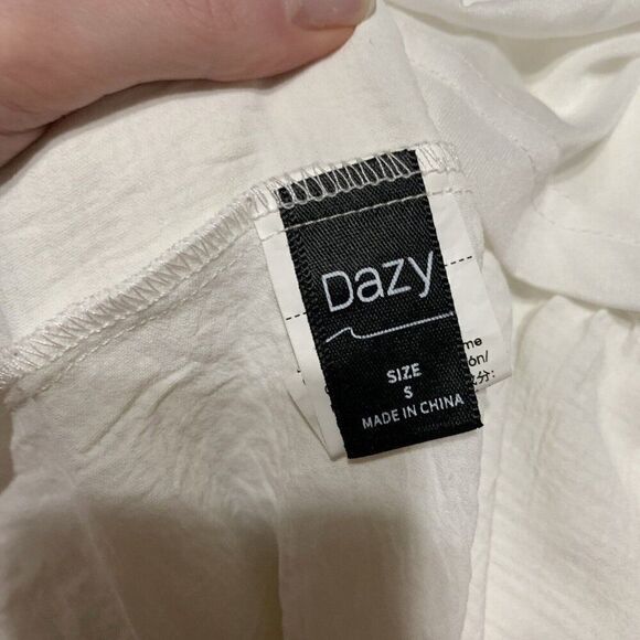 Dazy Womens Solid White High Waist Bohemian Layered MIDI Skirt Small - Picture 2 of 3